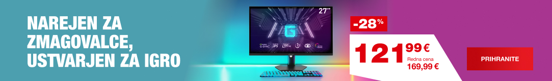 Gaming monitor MSI G274F 27", FHD, 180Hz, Rapid IPS, 1ms (GTG), črn